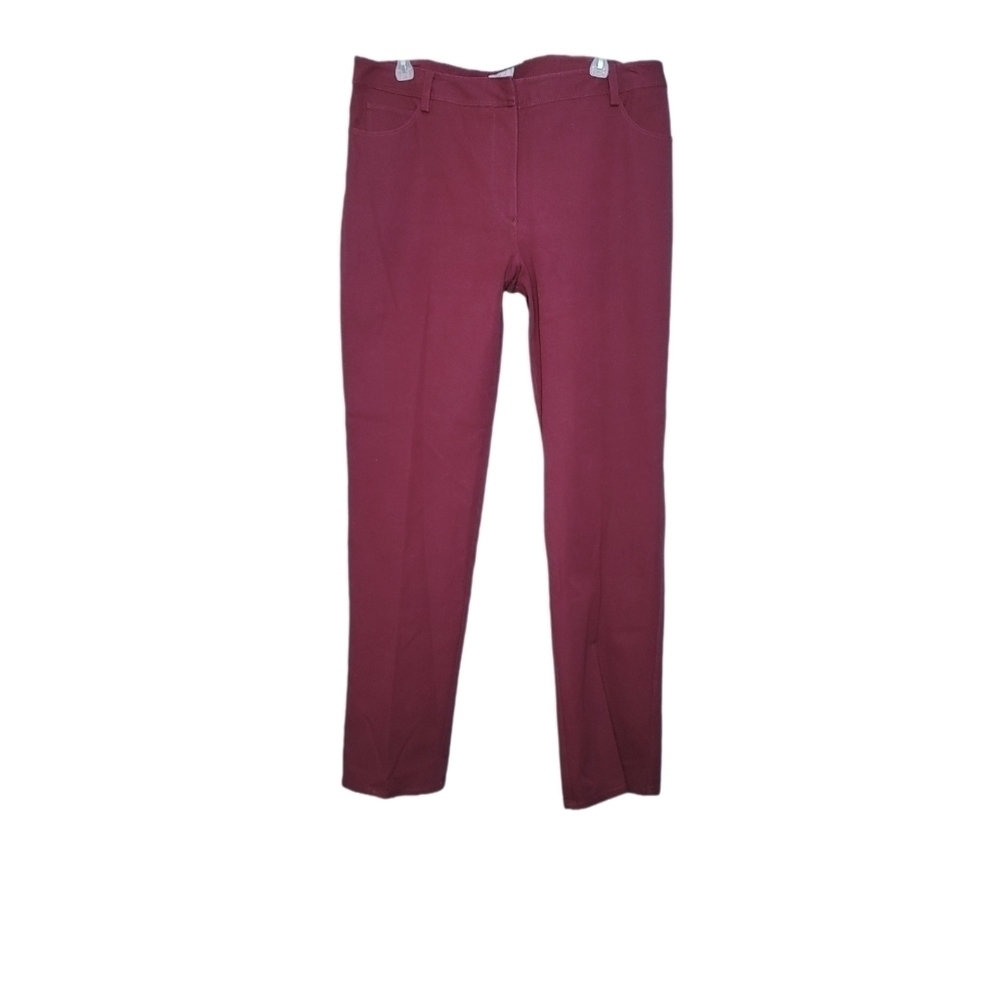 PURE Collection Burgundy High-rise Straight Leg Women's Dress Pants Size 12